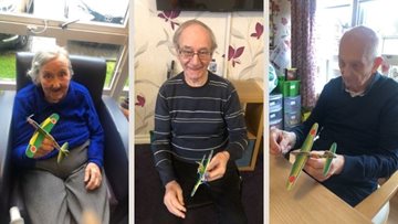 Model aeroplanes brings out Residents competitive side at Camelon care home